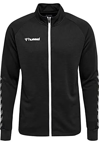 Produktbild: HUMMEL Herren Hmlauthentic Poly Zip Jacket, Black/White, XL EU