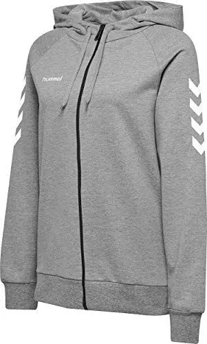 Produktbild: Hummel Damen Hmlgo Cotton Zip Hoodie Kapuzenpullover, Grey Melange, M EU