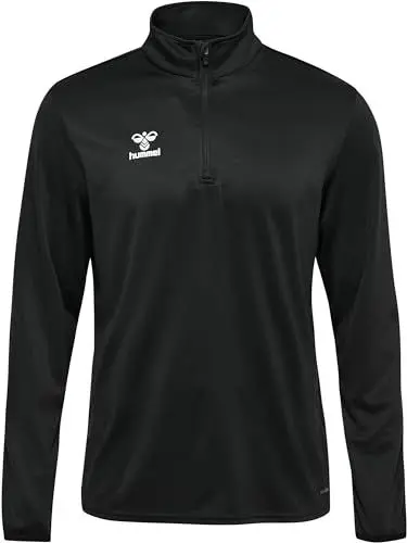 Produktbild: hummel Unisex Hmlessential Half-Zip Hooded Sweatshirt, Schwarz, L EU