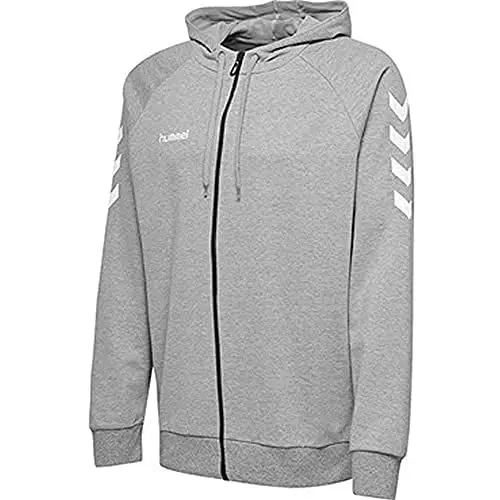 Produktbild: Hummel Unisex Kinder Hmlgo Kids Cotton Zip Hoodie Kapuzenjacke, Grau (Grau Melange), 164