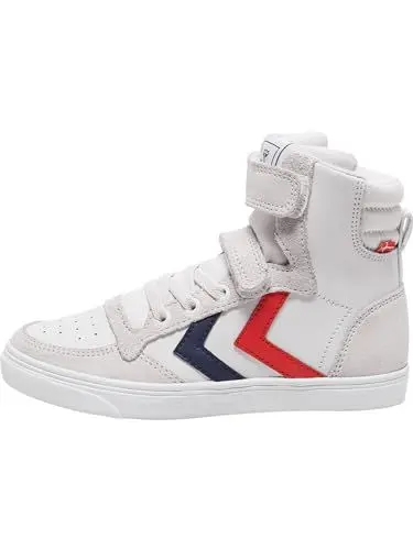 Produktbild: Hummel Unisex Kinder Slimmer Stadil Leather High Jr Hohe Sneaker High-Top, Weiß,39 EU