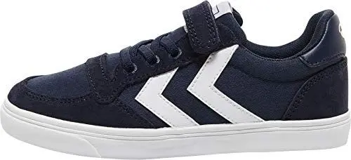 Produktbild: hummel Unisex Kinder Slimmer Stadil Low Jr Sneaker, Dress Blue 204 497 7459, 33 EU