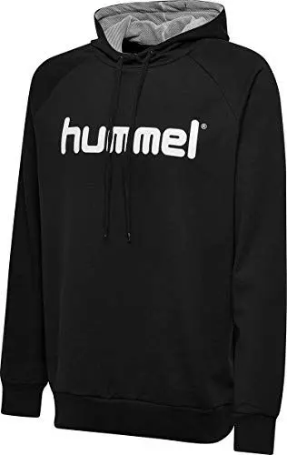 Produktbild: hummel Herren Hmlgo Cotton logo hættetrøje Kapuzenpullover, Schwarz, M EU