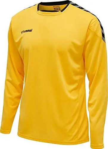Produktbild: hummel Jungen Authentic Kids Poly Jersey L/S Trikot, Sports YelLow/Black, 116
