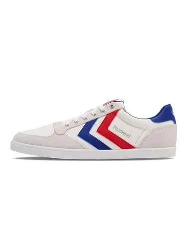 Produktbild: hummel Unisex Hummel Slimmer Stadil Low Low-Top Klassischer Schnürhalbschuh, White Blue Red Gum, 45 EU