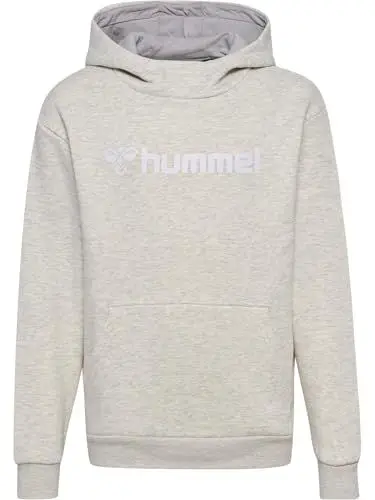 Produktbild: hummel Unisex Kinder Hmlmover Cotton Hoodie Kids Sweatshirt, Egret Melange, 176 EU