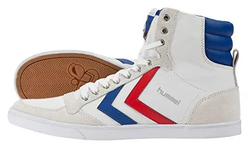 Produktbild: hummel Unisex Slimmer Stadil High Top, White Blue Red Gum 63 511 9228, 42 EU
