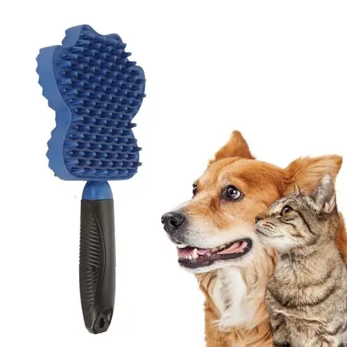 Produktbild: Luqeeg Upgrade-Badebürste Zur Haarentfernung für Hunde, 3-in-1-Badebürste für Haustiershampoo mit Ergonomischem Griff, Effiziente Badebürste für Hunde, Bürsten für Sanftes Fell