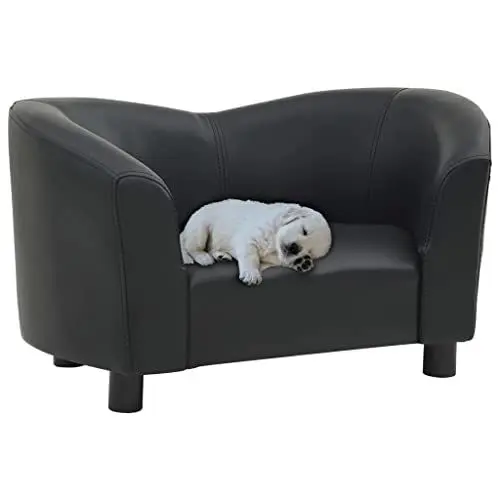 Produktbild: Hundebett für kleine Hunde, Stützschaum Haustierbett mit abnehmbarem waschbarem Bezug, rutschfester Boden, weicher Plüsch, stabiles Hundeschlafsofa für Haustiere