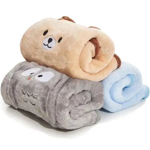 Produktbild: Hundedecke, Waschbar und Flauschig, 3 Pack Weiche Warme Fleece Haustier Decken für Kleine Hunde Katzen, Haustierdecke Schlafmatte für Sofa Bett, 80x40 cm