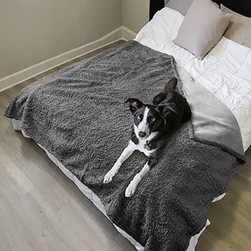 Produktbild: Pawsee Wasserdicht Hundedecke Katzendecken Waschbar, wasserdichte Decke für Große Hunde Sofaschutz Couch Überwurf, Flauschig Wasserdicht Liebesdecke für Schutzdecke Tagesdecke, L 203 x 152cm