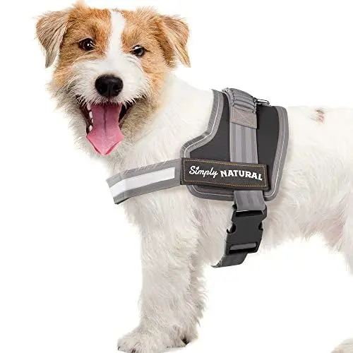 Produktbild: Hundegeschirr von Simply Natural – Mittleres Ausbruchsicheres Hundegeschirr Mit Leicht Verschließbaren Klettverschlüssen – Starkes Superweiches Hundegeschirr