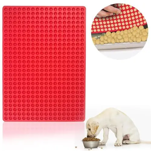 Produktbild: Hundekekse Backform, 468 Hohlraum Backmatte Hundekekse, Mini Backmatten für Hundeleckerlies, Wiederverwendbar Hundeleckerli Backmatte, Backmatte Hund Geeignet für Mikrowelle Backofen und Kühlschrank