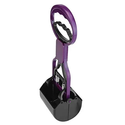 Produktbild: Hundekotroller mit langem Griff - Plastikmüllsammelgerät für Hundetoilette - Handels Pflegeartikel - Pet Plastic Pick Clip - Müllsammler für Hunde (Violett)