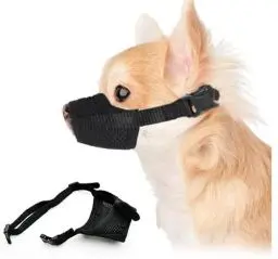 Produktbild: Hundemaulkorb verhindert Beißen und Fressen Bellen und Kauen, Nylon-Maulkorb für kleine, mittelgroße Hunde mit atmungsaktivem Netz, weicher Hunde-Mundschutz mit Verstellbarer Schlaufe (XS)