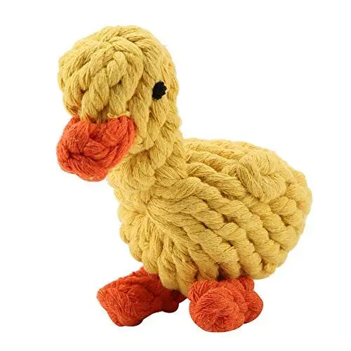 Produktbild: Hundespielzeug Baumwolle Seil Knoten Hund Spielzeug Nette Ente Geformte Haustiere Kauen Kinderkrankheiten Reinigungsspielzeug Interaktives Pet Play Training Spielzeug
