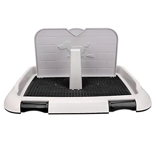 Produktbild: Hundetoilette, Trainingstoilette, tragbares Zaunnetz, abnehmbar, für den Innenbereich, mit simulierter Wand, für Rüden, für kleine Hunde(Schwarz)