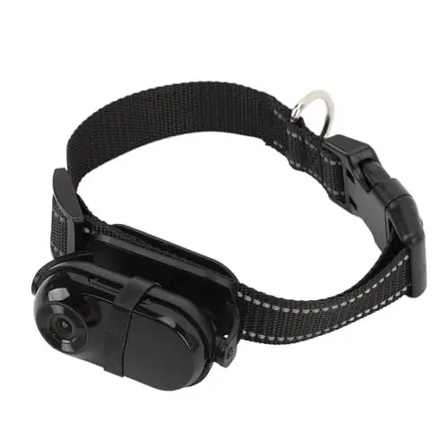 Produktbild: Hunde-Tracker-Kamera, Verstellbarer Ständer, 1080P, Vielseitig Einsetzbar, Haustier-Halsband-Kamera für Drinnen und Draußen (32GB)