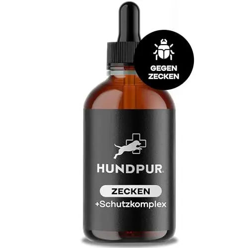 Produktbild: Hundpur Zecken Tinktur 50 ml - Repellent Gegen Zecken - Insektenspray Hund - Ätherische Öle Gegen Zecken, Flöhe, Milben & Mücken - Made in Germany