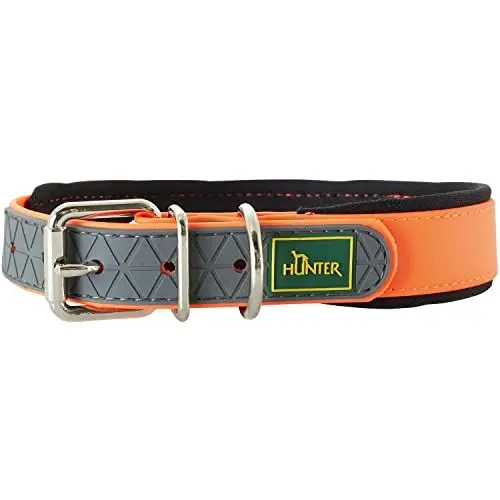 Produktbild: HUNTER CONVENIENCE COMFORT Hundehalsband, Kunststoff, Neopren, wasserfest, schmutzabweisend, gepolstert, 45, neonorange