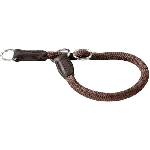 Produktbild: HUNTER Freestyle Dressurhalsung, Hundehalsband, Zugstopper, Robust, Wetterfest, 45 (M), Braun