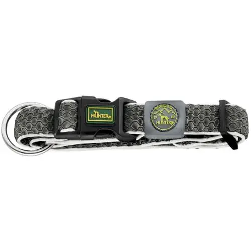 Produktbild: HUNTER Hilo Vario Plus Halsung, Halsband für Hunde, Mit Zugentlastung, Leicht, Mesh-Material, Anthrazit, L-XL