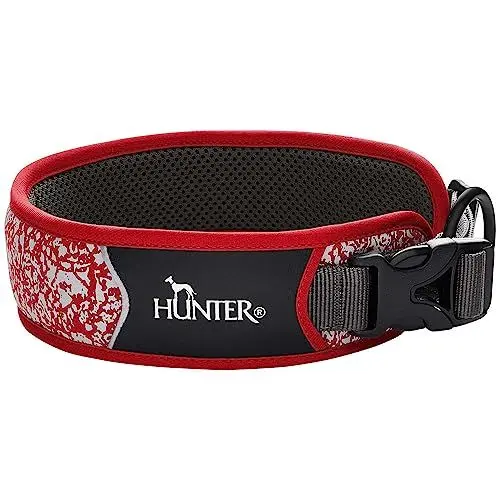 Produktbild: HUNTER Halsung Divo Reflect L, rot/grau