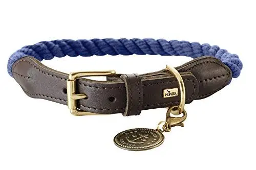 Produktbild: HUNTER List Hundehalsband, Leder, maritim, strapazierfähig, wetterfest, geschmeidig, 70 (XL), dunkelblau