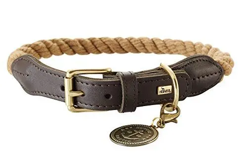 Produktbild: HUNTER List Hundehalsband, Leder, maritim, strapazierfähig, wetterfest, geschmeidig, 60 (L), beige