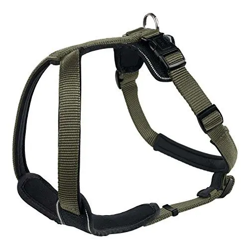 Produktbild: HUNTER Hundegeschirr NEOPREN, Farbe: oliv/schwarz, strapazierfähiges Nylon, mit weichem Neopren gepolstert, reflektierendes 3M Scotchlite Reflective Material, pflegeleicht, komfortabel, Größe: XS