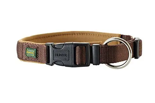 Produktbild: HUNTER Hundehalsung NEOPREN VARIO PLUS, Farbe: braun/caramel, strapazierfähiges Nylon, weiche Neoprenpolsterung, stufenlos verstellbar, mit Zugentlastung, pflegeleicht, komfortabel, Größe: XS-S/1,5