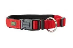 Produktbild: HUNTER Hundehalsung NEOPREN VARIO PLUS, Farbe: rot/schwarz, strapazierfähiges Nylon, weiche Neoprenpolsterung, stufenlos verstellbar, mit Zugentlastung, pflegeleicht, komfortabel, Größe: XL/2,5