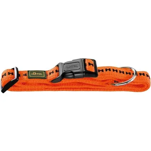 Produktbild: HUNTER POWER GRIP VARIO PLUS Hundehalsung, Hundehalsband, Nylon, gepolstert, strapazierfähig, L, orange