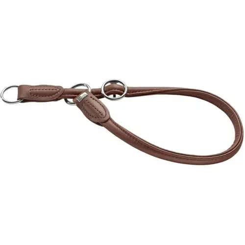 Produktbild: HUNTER ROUND & SOFT Dressurhalsung, Hundehalsband, Leder, Nappaleder, rund, weich, 60 (L-XL), braun