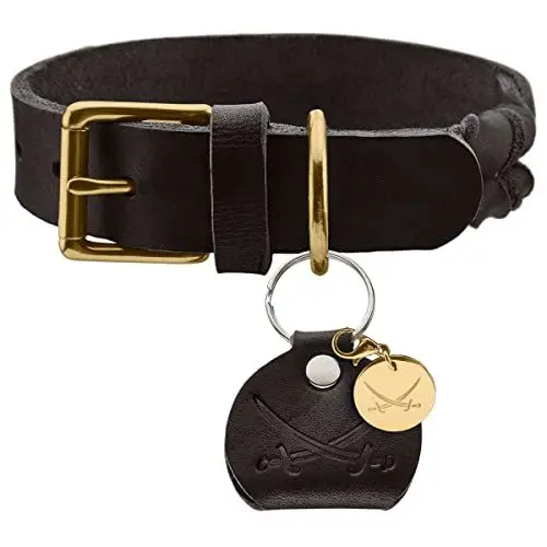 Produktbild: HUNTER SANSIBAR SOLID Hundehalsband, Leder, strapazierfähig, griffig, geflochten, 65 (L), schwarz