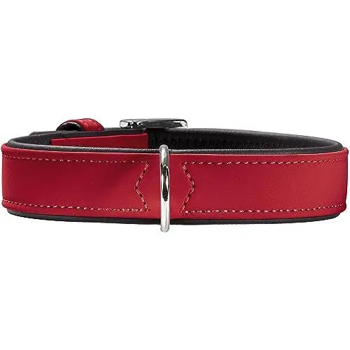 Produktbild: HUNTER SOFTIE Hundehalsband, Kunstleder, samtig, pflegeleicht, 30 (XXS-XS), rot
