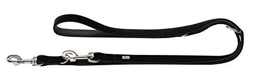 Produktbild: HUNTER SOFTIE Verstellbare Führleine für Hunde, Kunstleder, samtig, pflegeleicht, 1,5/200 cm, schwarz