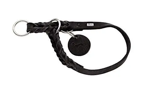 Produktbild: HUNTER SOLID EDUCATION Dressurhalsung für Hunde, Leder, weich, griffig, 55 (M-L), schwarz