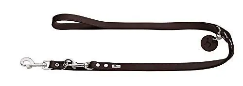 Produktbild: HUNTER Verstellbare Hundeführleine, Leder, schlicht, strapazierfähig, geschmeidig, 1.6 x 200 cm, dunkelbraun