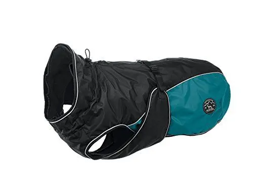 Produktbild: HUNTER Hundemantel UPPSALA ALLROUNDER, Farbe: anthrazit/petrol, wasser- und windabweisend, herausknöpfbares Innenfutter, reflektierende Paspeln, elastische Fixiergummis, optimaler Sitz, Größe: 55