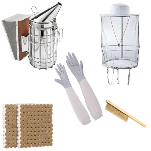 Produktbild: HunterBee Bee Hive Smoker Imkereiausrüstung,Imkerei-Werkzeugset,Bienenstock-Raucher,Imkerzubehör für Imkereibedarf, Smoker Bienen for Beekeeping