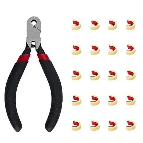 Produktbild: Huntingdoor Nockpunktzange Bogenschießen Zange mit 20 Nockpunkte Set Bogenschnur Nockpunkt Nocking Point Plier für Recurvebogen Traditionell Bogen