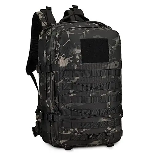 Produktbild: HUNTVP Militär Rucksack 40L Wanderrucksack Bundeswehr Rucksack Taktischer Rucksack Herren Molle Miltec Rucksack Tactical Backpack Wasserdicht für Herren Damen Outdoor Wandern Camping, 40L-Camouflage