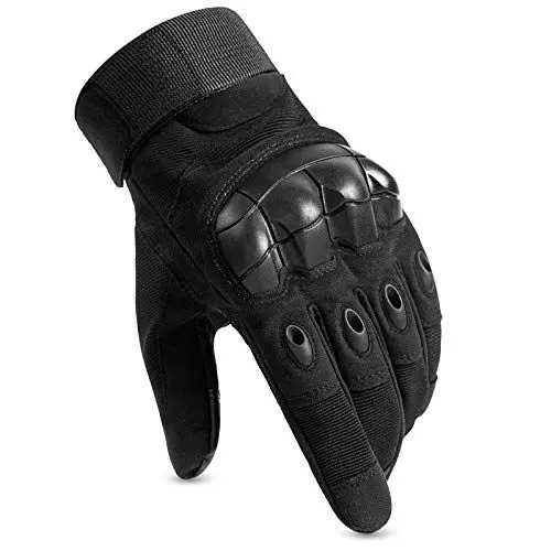 Produktbild: HUNTVP Taktische Handschuhe Touchscreen Militär Einsatzhandschuhe Atmungsaktiv Fahrrad Handschuhe Motorradhandschuhe für Softair Paintball Wandern Klettern Radsport,Schwarz L