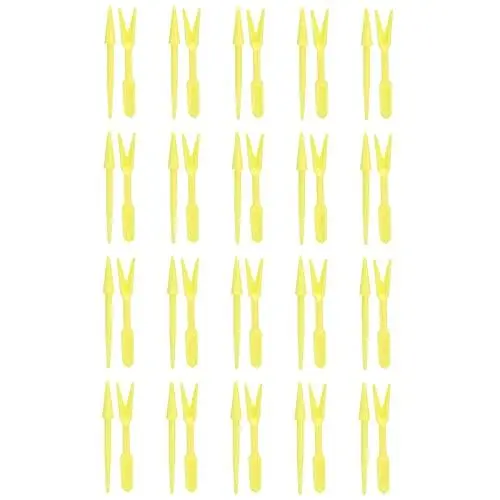Produktbild: HUONIU 20-teiliges Set Samenpflanzgefäß, Setzling-Umpflanzungswerkzeug, Gartenset für Gemüse- und Sukkulenten, Pflanz- und Entfernungswerkzeug für Setzlinge (Gelb)