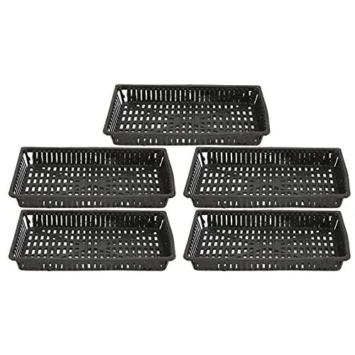 Produktbild: 5Pcs Net Pots Hydroponic Grow Pots Schwarz Kunststoff Aquarium Wasserpflanzen Pflanzkorb für Aquarium Teich Kiesreiniger