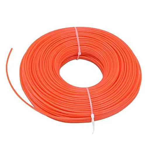 Produktbild: HUONIU Rasentrimmerfaden, 2,4 mm Nylon, Orange, für Gartenschneider, 100 m