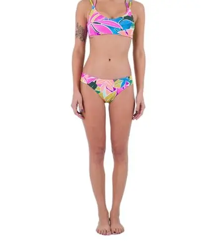 Produktbild: Hurley Damen Max Insel Full Tab Side Bottom Bikinihöschen, Isla Multi, XS