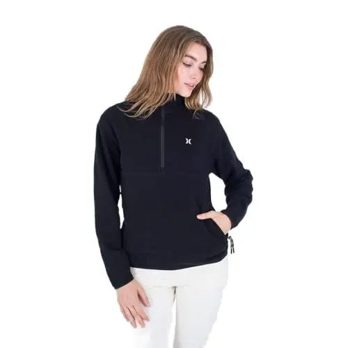 Produktbild: Hurley Damen W Explore Half Zip Pullover Sweater, Schwarz, S