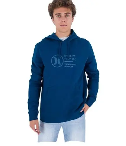Produktbild: Hurley Herren Cut Pullover Fleece Sweatshirt, Poseidon Blue, M